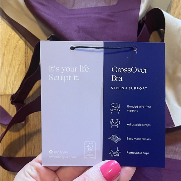 NWT Honeylove Fig Crossover Bra Sz 2X - Picture 5 of 5